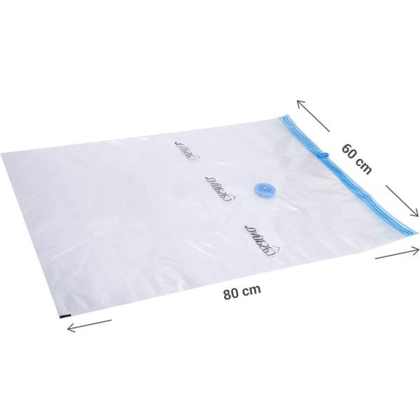 3er-Set Vakuumbeutel L, 60x80 cm - Platzsparende Kompression mit Staubsauger - Kleiderbeutel Schutz vor Staub, Falten, Motten, Feuchtigkeit & Gerüchen