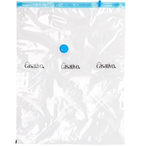 6er-Set platzsparende Vakuumbeutel L, 60 x 80 cm, Kompression mit dem Staubsauger, Aufbewahrungssäcke Saisonkleidung, Bettdecken und Bezüge