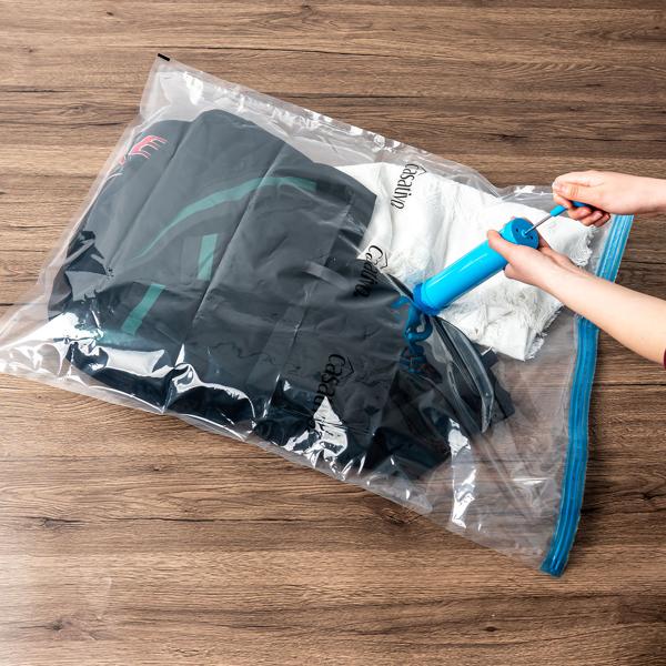 6er-Set platzsparende Vakuumbeutel L, 60 x 80 cm, Kompression mit dem Staubsauger, Aufbewahrungssäcke Saisonkleidung, Bettdecken und Bezüge