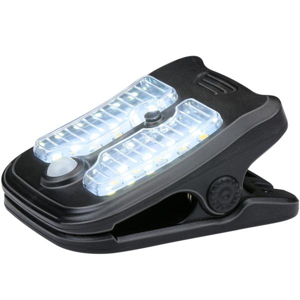 Solar-Klemmleuchte mit Bewegungssensor: 4 Modi, 2 Lichtfarben – Clip Lampe ideal für Balkon, Camping & Gartenzaun