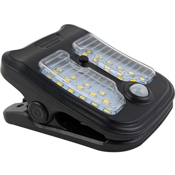 2er-Set Solar-Klemmleuchte mit Bewegungssensor und 4 Leuchtmodi und 2 Lichtfarben