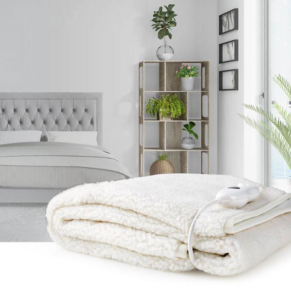 Kuscheliges Wärmeunterbett – elektrische Heizdecke 150 x 80 cm mit Überhitzungsschutz, 3 Wärmestufen & schnellem Aufheizen