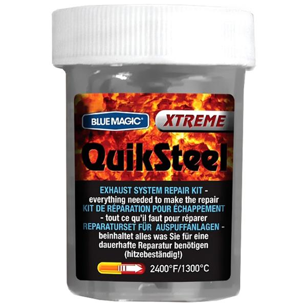 3er-Set QuikSteel Kaltschweissmasse - hitzebeständig bis 1300°C - dauerhafte Reparatur von Metall & Gusseisen - ideal für Auspuff, Heizkessel & Grills, je 85g