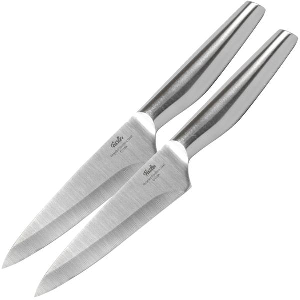 Fissler Universal-Messer 2er-Set - 13 cm Klinge für Fleisch Obst Gemüse - Edelstahl Küchenmesser - RedDot & Green Product Award 2021