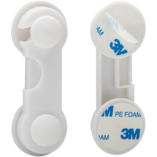 Baby-Sicherungen klebend (10er-Set) – Kindersicherung für Schubladen, Schranktüren & Vitrinen – Mit 3M-Klebepads, weiss