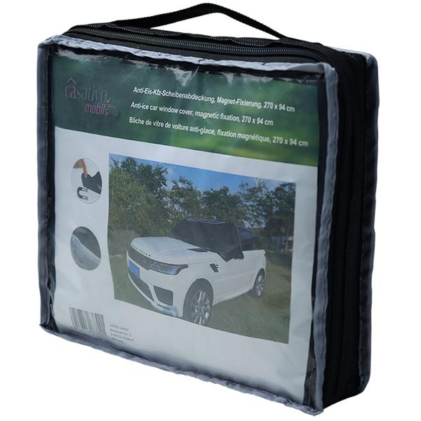 3er-Set Autoscheibenabdeckung - Seitenscheibenschutz, Magnet-Befestigung, universell passend - 270x94 cm - Winter & Sommer UV-Schutz