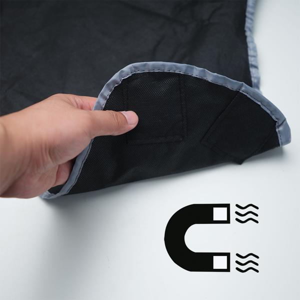 3er-Set Autoscheibenabdeckung - Seitenscheibenschutz, Magnet-Befestigung, universell passend - 270x94 cm - Winter & Sommer UV-Schutz