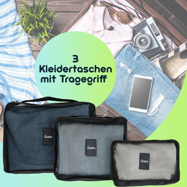 Vielseitige Organizer-Taschen (6er-Set) für Koffer, Rucksack & Reisetasche: Für strukturiertes Packen, kompakt, leicht & ideal für Reisen