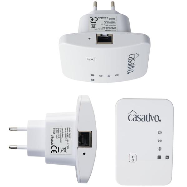 4er-Set Mini-WLAN-Repeater mit WPS-Funktion, 300 Mbit/s, LAN-Anschluss & 2,4 GHz, Verstärkt das WLAN-Signal & erweitert die Reichweite