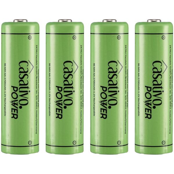 20er Pack AA Akkus 2700 mAh mit Case - Wiederaufladbare NiMH Batterien für Kameras Spielzeug Fernbedienungen - 1.2V - bis 1000 Ladezyklen