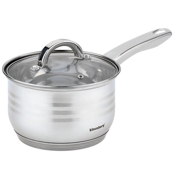 6-teiliges Edelstahl Kochtopf Set: Glasdeckel & silberne Design-Griffe - Elegantes Premium-Kochgeschirr für anspruchsvolle Köche und alle Herdarten