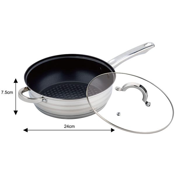 6-teiliges Edelstahl Kochtopf Set: Glasdeckel & silberne Design-Griffe - Elegantes Premium-Kochgeschirr für anspruchsvolle Köche und alle Herdarten