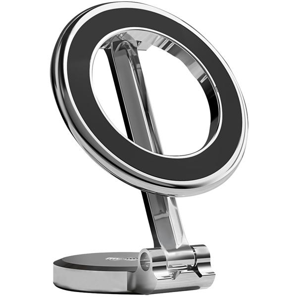 2er-Set Hochwertige Handy KFZ-Halterung MagSafe komp., chrom-schwarz glänzend, 360° drehbar, sichere magnetische Befestigung für Ihr iPhone