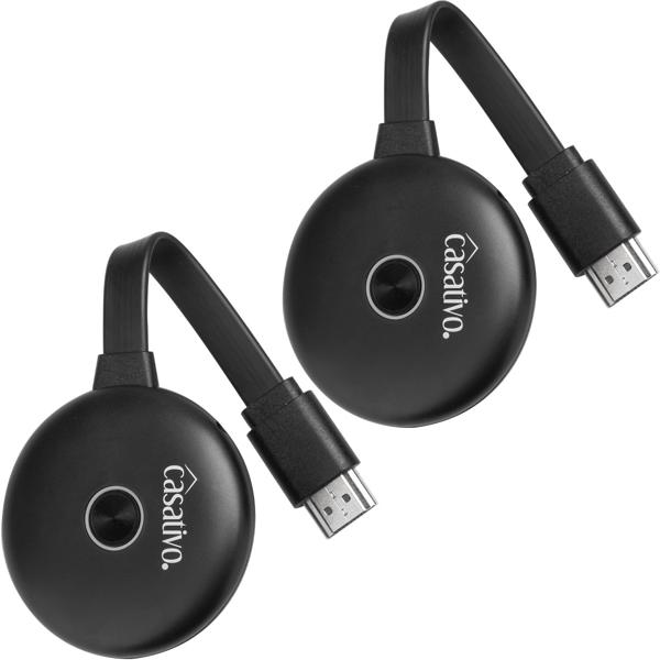 2er-Set WLAN-HDMI-4K-Streaming-Empfänger Dongle, Drahtloser SmartMedia Player, AirPlay, DLNA, Miracast, iOS, MacOS, Airplay, Android, für TV, Monitor, Beamer