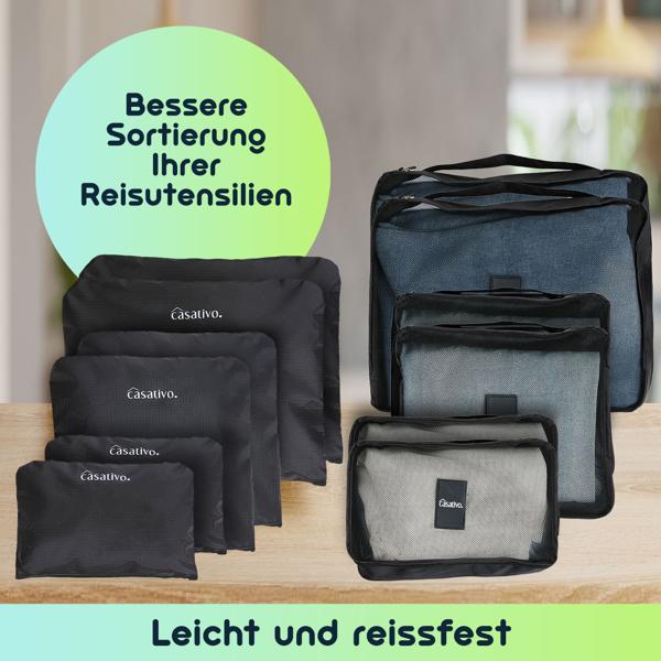 Praktische Organizer-Taschen (12er-Set) für Koffer, Rucksack & Reisetasche: Für strukturiertes Packen, kompakt, leicht & ideal für Reisen