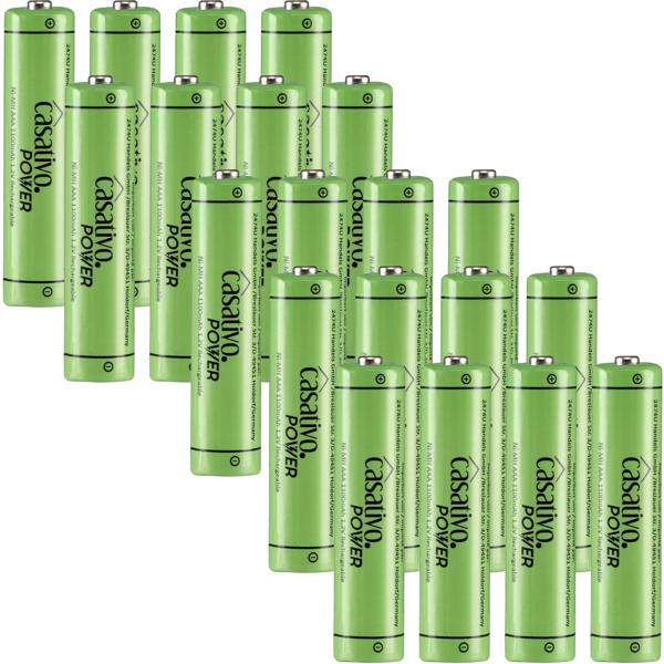AAA Akkus 1100 mAh im 20er Pack mit Case – Wiederaufladbar, Stark & Universell einsetzbar für viele Geräte