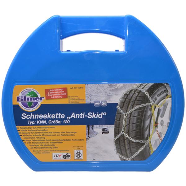 Schneeketten 9mm - Zuverlässige Sicherheit auf Schnee & Eis - Einfache Montage, für 15-19 Zoll (205-265mm) PKW & SUV Reifen - TÜV Austria/GS Ö-Norm