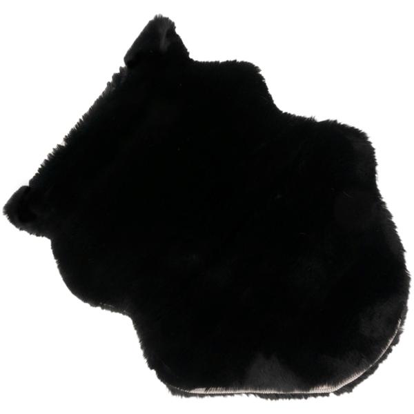 2er-Set Grosses Kuschelfell - Kunstfell & Wildlederimitat - Schwarz, 180x60 cm - Weich, flauschig, 800 g/m² Polyester - Teppich, Bettvorleger, Wanddekoration