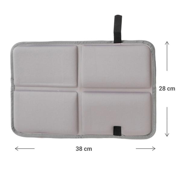 2er-Set Thermositzkissen - Wasserdicht & Faltbar für Stadion, Camping, Wandern - Thermositzunterlage mit Klettverschluss - Grau