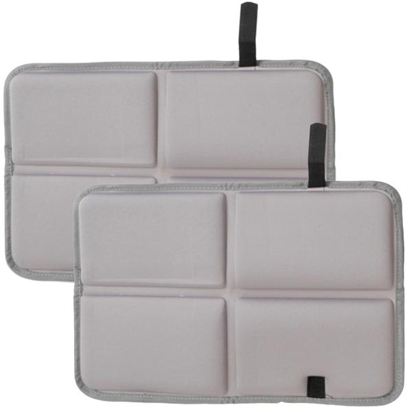 2er-Set Thermositzkissen - Wasserdicht & Faltbar für Stadion, Camping, Wandern - Thermositzunterlage mit Klettverschluss - Grau