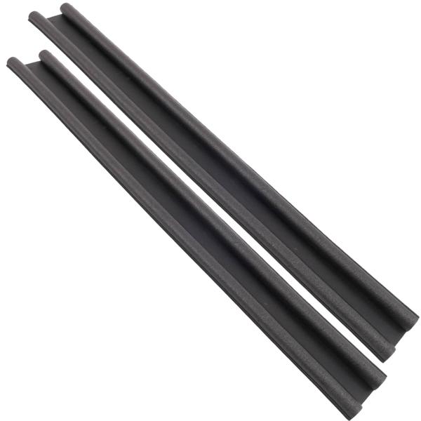 2er-Set Zugluftstopper für Türen - Doppeldichtung gegen Wärmeverlust & Zugluft - 95x4 cm, schwarz - senkt Heizkosten & schnell montiert