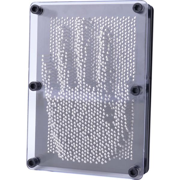 2er-Set 3D Nagelbilder - Faszinierende Reliefs & positive Abdrücke Ihrer Hände - 2160 Metallstifte, Acrylglas-Abdeckung, 124x176x78mm - schwarz/silber