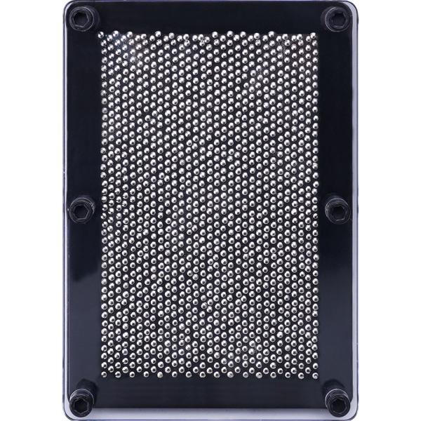 2er-Set 3D Nagelbilder - Faszinierende Reliefs & positive Abdrücke Ihrer Hände - 2160 Metallstifte, Acrylglas-Abdeckung, 124x176x78mm - schwarz/silber