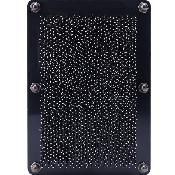 2er-Set 3D Nagelbilder - Faszinierende Reliefs & positive Abdrücke Ihrer Hände - 2160 Metallstifte, Acrylglas-Abdeckung, 124x176x78mm - schwarz/silber