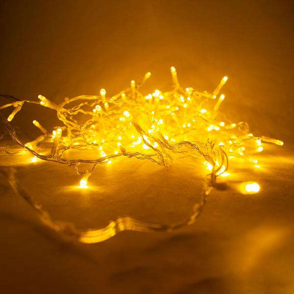 2er-Set LED Lichtervorhang 154 warmweisse LEDs – 8 Lichtmodi für drinnen & draussen – Spritzwassergeschützt IP44, 1.5x1.3m mit 11 Strängen