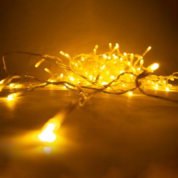 2er-Set LED Lichtervorhang 154 warmweisse LEDs – 8 Lichtmodi für drinnen & draussen – Spritzwassergeschützt IP44, 1.5x1.3m mit 11 Strängen