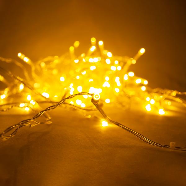 2er-Set LED Lichtervorhang 154 warmweisse LEDs – 8 Lichtmodi für drinnen & draussen – Spritzwassergeschützt IP44, 1.5x1.3m mit 11 Strängen