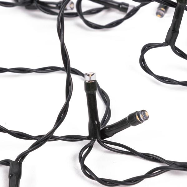 2er-Set LED Lichterkette - warmweiss 100 LEDs, 8 Lichtmodi - 11,2m, IP44 Spritzwassergeschützt für Garten, Terrasse, Balkon & Weihnachtsdeko