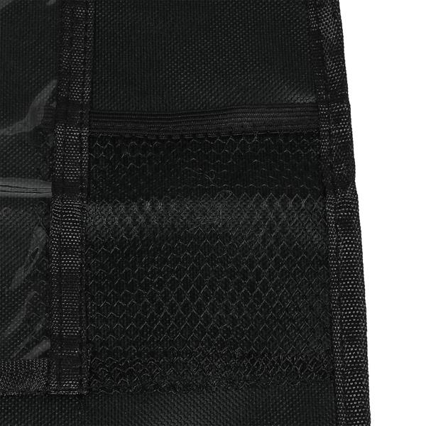 2er-Set Autositz-Organizer - Tablet-Halterung für Rücksitz-Passagiere - 5 Fächer, schwarz, Polyester, verstellbare Riemen, 55x19 cm
