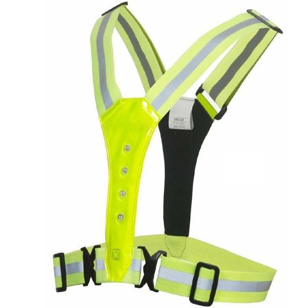 Hochsichtbare Sicherheitsweste in Neongelb, 3 Leuchtmodi, wasserfest & verstellbar – Gürtelweste ideal für Jogger, Radfahrer & Outdoor-Sport bei Dunkelheit