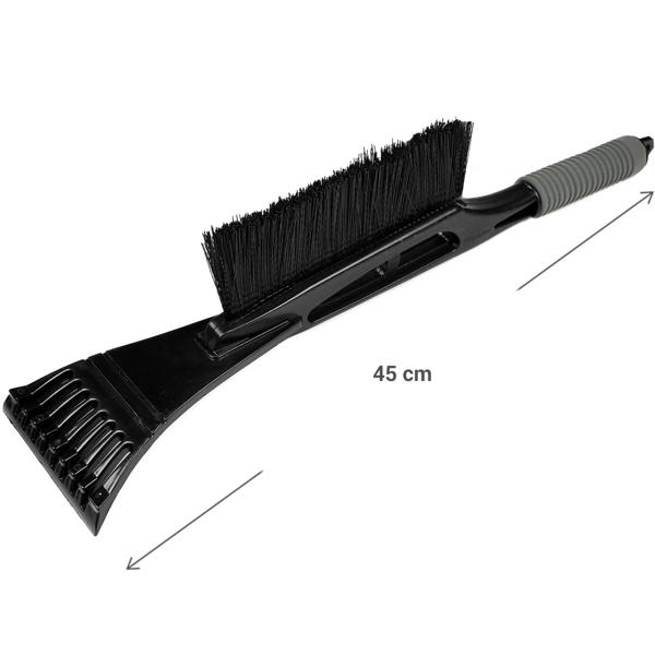 2er-Set Eiskratzer mit Schneebesen - Vielseitiges 2-in-1 Design für effiziente Schnee- & Eisentfernung Auto - Lange 45cm Bürste Softgrip-Griff