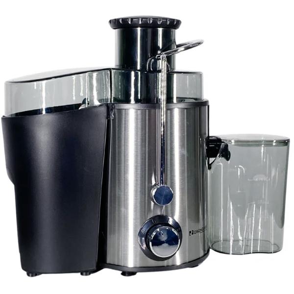 Schnell-Entsafter, Edelstahl/ABS, silber/schwarz – Elektrischer Zentrifugal-Entsafter, hohe Saftausbeute, 600 ml Kapazität