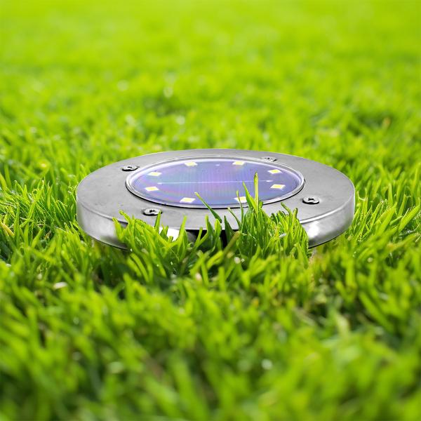 Edler Solar-Bodenstrahler 200lm IP44 mit Erdspiess: Helle Aussenleuchte für Garten & Weg – Schaffen Sie Sicherheit & Lichtakzente