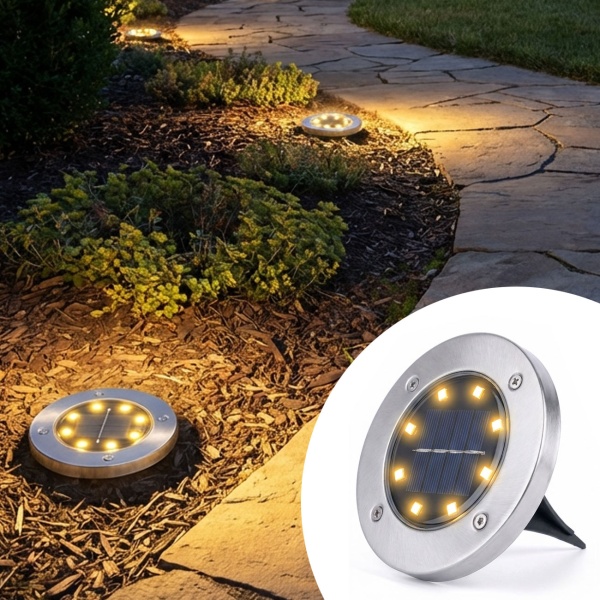 Edler Solar-Bodenstrahler 200lm IP44 mit Erdspiess: Helle Aussenleuchte für Garten & Weg – Schaffen Sie Sicherheit & Lichtakzente