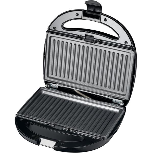3in1 Multifunktions-Grill - Sandwichmaker, Waffeleisen und Kontaktgrill, starke 850 W, schwarz, Antihaftbeschichtung
