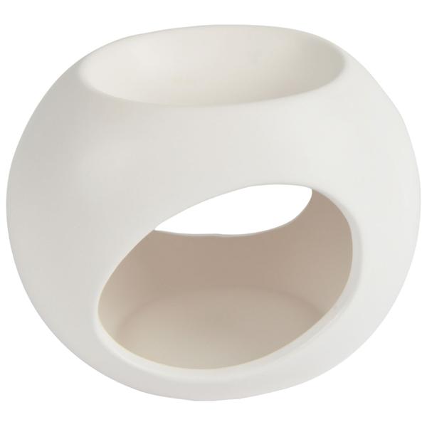 Duftlampe Keramik weiss Ø 13 cm - Ideal für Duftöl & Teelichter - Schafft entspannendes Ambiente für Bad, Wohnzimmer, Garten - Langanhaltender Duftzauber