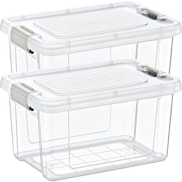 2er-Set Vorratsbox, 1250ml, transparent