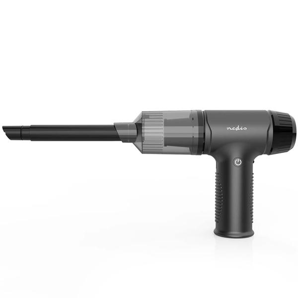 2in1 Akku Handstaubsauger & Luftgebläse: schwarz, 90W, 8000Pa, 7 Düsen-Aufsätze - Stark, vielseitig, kabellos für Auto, PC & Haushalt