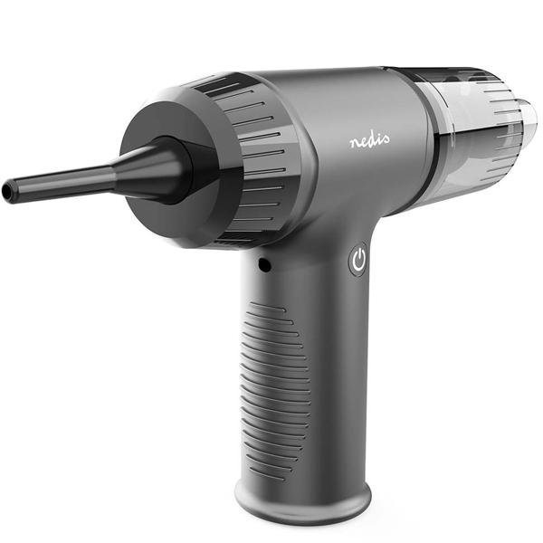 2in1 Akku Handstaubsauger & Luftgebläse: schwarz, 90W, 8000Pa, 7 Düsen-Aufsätze - Stark, vielseitig, kabellos für Auto, PC & Haushalt