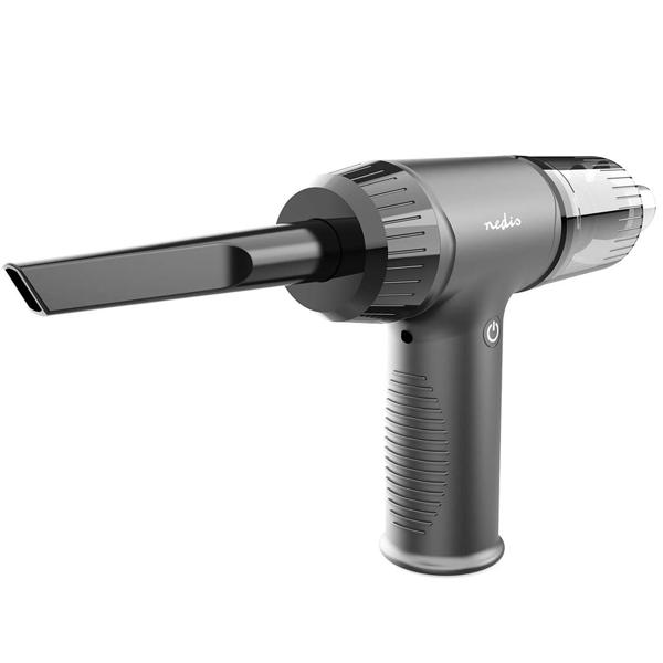 2in1 Akku Handstaubsauger & Luftgebläse: schwarz, 90W, 8000Pa, 7 Düsen-Aufsätze - Stark, vielseitig, kabellos für Auto, PC & Haushalt