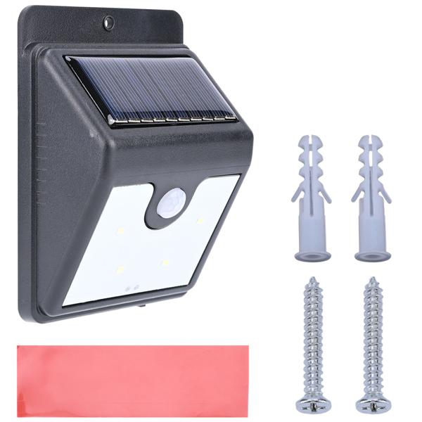 3er-Set Sichere & praktische LED-Solar-Wandleuchte mit Bewegungsmelder: 50 Lumen, IP44 – Helles Aussenlicht für mehr Sicherheit rund ums Haus