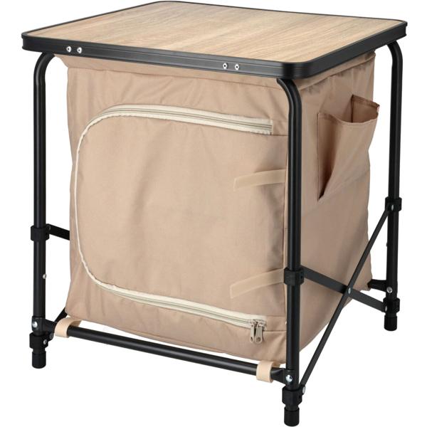 Ultimatives Camping-Starter-Set mit Zelt, Faltschrank, Tisch-Stuhl-Set & Sonnenliege – Komplettset für 2-3 Personen, sandfarben