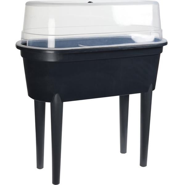 Anzuchttisch mit Lüftungsschieber, schwarz, 77 x 38 x 84 cm: optimale Keimung & Wachstum, wetterfest & belüftet, ideal für Gemüse, Kräuter & Blumen