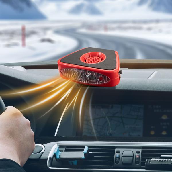 Leistungsstarker elektrischer Auto-Zusatzheizlüfter mit Kugelkopf-Halterung – 150W, 12V, schnelles Enteisen & Wärmen, ideal für kalte Winter-Morgen