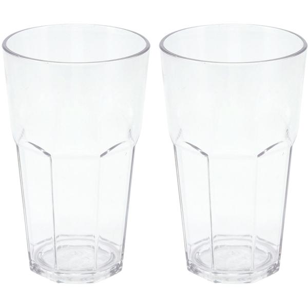 2er-Set Bruchsichere Trinkläser aus Kunststoff, 370 ml, Ideal für Gartenpartys, Camping & mehr, Wiederverwendbar, leicht & spülmaschinenfest