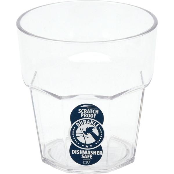 4er-Set Bruchsicheres Trinkglas aus Kunststoff in 2 Grössen, je 2x 370 ml / 275 ml, Ideal für Gartenpartys, Camping & mehr, wiederverwendbar, leicht & spülmaschinenfest